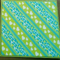 Wow!: Blue and Green Washi note cards
