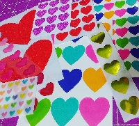 â¤ 100 Heart Stickers â¤  (USA)