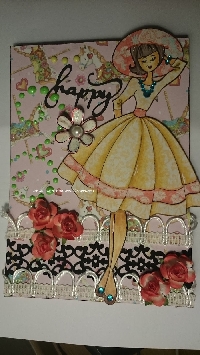 Art journal pages with dolls #4 ~ Almost Spring!