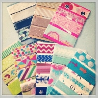 :) ~ Notecard + 10 washi samples - International