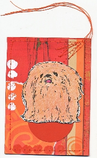 MAS: Dog rubber stamp ATC