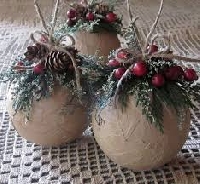 PRIMITIVE THEMED christmas ornament swap