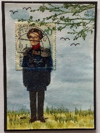 VC:  Postage Stamp Person ATC