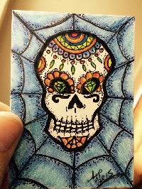 A Year of Los Muertos: Day of the Dead ATC #1