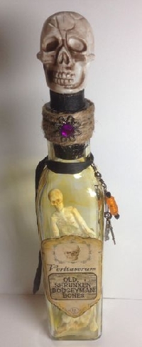 Altered Mini Halloween Bottle