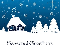 Christmas *Post*card with a theme #1 Snowflake(s)