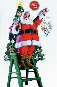 Christmas Postcard with Santa