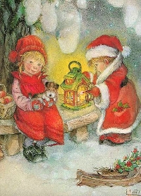 Christmas/Holiday card swap # 4 - Kids on the snow