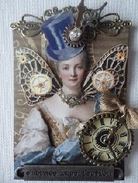 AACG:  Steampunk Altered Playing Card