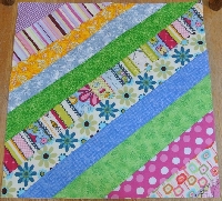 Sew As You Go Striped Quilt Block! 