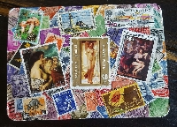 Homemade stamp-postcard
