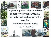 National Postcard Week May 7-13, 2017 USA only 