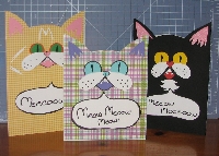 Kitty katt lovers: Handmade cat card
