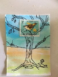 Postage Stamp Scene
