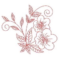 USA REDWORK hand embroidery #1 