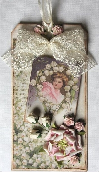 AACG:  Shabby Tag with Lace