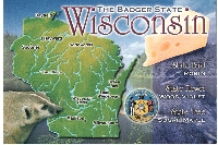 U.S. State Map Postcards #2