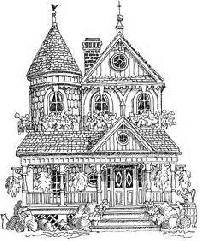 VICTORIAN THEME COLORING PAGE