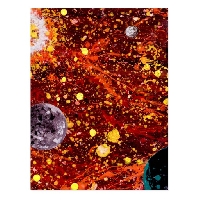 Outer Space Handmade Postcard