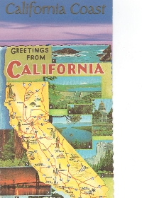 U.S. State Map Postcard + Views #2