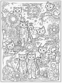 Colouring Page #1 - Cats (Newbie Friendly) 