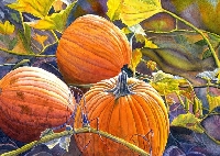 ATC: Pumpkin Patch - Hand Drawn or Painted