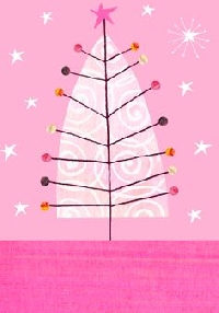 SUSA - Pink Christmas Tree ATC