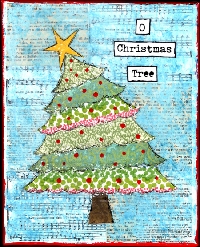 MMPC - Collage Mail Art w/ a Christmas Tree