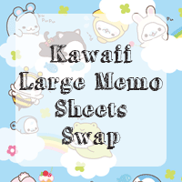 Kawaii Large Memo Sheets Swap USA #3