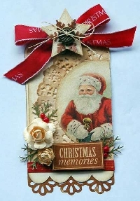 VC: Vintage Christmas Santa Claus Tag 