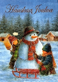 Christmas Postcard - Snowman