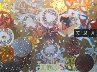 Christmas/Winter Themed Sticker Slapped Postcard