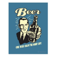 Beer-themed postcard