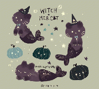 Mer-cat witch stuffie