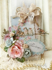 MFF: Shabby Chic Tag with Birds 