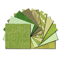 QC: 5 inch charm squares -- Green
