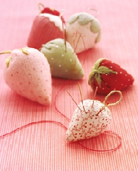 strawberry or bottlecap pincushion swap