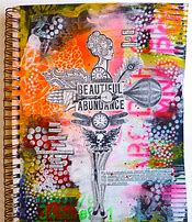 4x6 Stamped Art Journal Page