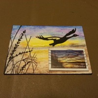 ATC Using a Postage Stamp