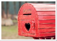 Mailbox themed postcard