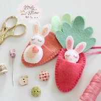 Cute bunny in a pocket stuffie
