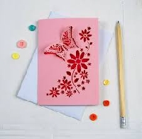 BL: Homemade Butterfly Greeting Card USA