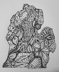 ZENTANGLE/DOODLE  my STATE!