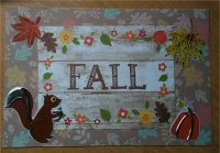 Handmade Autumn/Fall Postcard