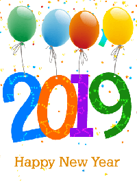 Happy New Year 2019! Greeting Card Swap~USA