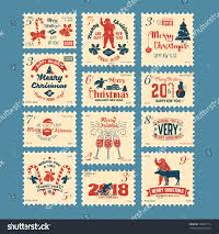 Christmas postcards with Christmasstamps from 2018