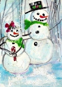 **Swappin' in the USA ~  Snow Man/Woman ATC**