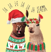 Llama Christmas ATC