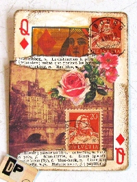 AACG:  Queen Altered Playing Card