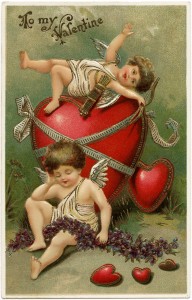 Valentine's Day Themed Postcard